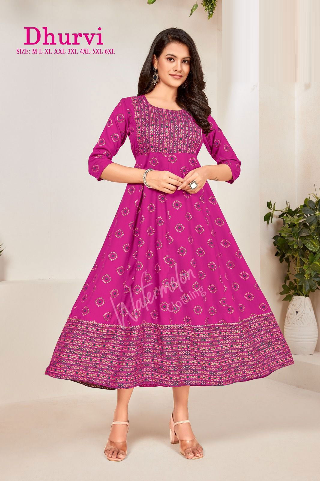 Dhurvi 1001 Printed Anarkali Kurtis Catalog
